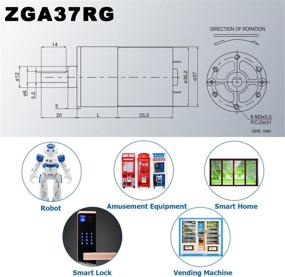 img 3 attached to 🔩 Greartisan DC 24V 300RPM Gear Motor: Высокий крутящий момент электрический микро-редукторный двигатель для точных применений