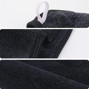 img 1 attached to KinHwa Quick Dry Hair Towel: Super Absorbent Drying Towel for Women with Curly, Long & Thick Hair - Anti-frizz, Large Size (3 Pack, Black)