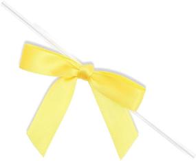 img 1 attached to Yellow Satin Twist Ties Treat