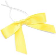 yellow satin twist ties treat logo
