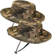 hats boys camouflage kids packable boonie logo