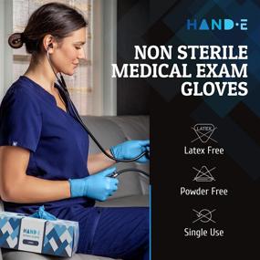 img 3 attached to 🧤 Latex-Free Disposable Blue Nitrile Gloves - 100 Count Medical Gloves