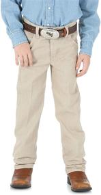 img 4 attached to 👖 Indigo Slim Boys' Jeans: Wrangler Cowboy Relaxed Fit Clothing