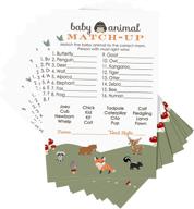 woodland animal matching game cards for baby shower - pack of 25 | guess the pair activity for kids, groups, and adults | rustic forest friends theme supply - perfect for boys or girls | 4 x 6 inches | paper clever party logo