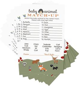 img 4 attached to Woodland Animal Matching Game Cards for Baby Shower - Pack of 25 | Guess the Pair Activity for Kids, Groups, and Adults | Rustic Forest Friends Theme Supply - Perfect for Boys or Girls | 4 X 6 Inches | Paper Clever Party