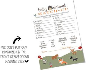 img 1 attached to Woodland Animal Matching Game Cards for Baby Shower - Pack of 25 | Guess the Pair Activity for Kids, Groups, and Adults | Rustic Forest Friends Theme Supply - Perfect for Boys or Girls | 4 X 6 Inches | Paper Clever Party