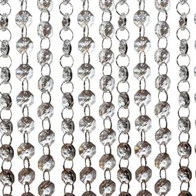 img 4 attached to 💎 33 Feet Clear Diamond Acrylic Crystal Garland | Chandelier Bead Lamp Chain | Christmas/Wedding Party Decoration and DIY Craft Jewelry Accent