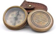 🧭 engraved antique nautical vintage magnetic compass with scripture quote – ideal baptism gifts in leather case or wooden case for loved ones, son, father, love, partner, spouse, fiancé. логотип