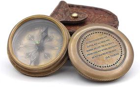 img 4 attached to 🧭 Engraved Antique Nautical Vintage Magnetic Compass with Scripture Quote – Ideal Baptism Gifts in Leather Case or Wooden Case for Loved Ones, Son, Father, Love, Partner, Spouse, Fiancé.