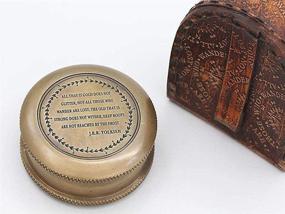 img 2 attached to 🧭 Engraved Antique Nautical Vintage Magnetic Compass with Scripture Quote – Ideal Baptism Gifts in Leather Case or Wooden Case for Loved Ones, Son, Father, Love, Partner, Spouse, Fiancé.