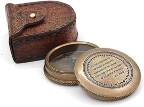 img 3 attached to 🧭 Engraved Antique Nautical Vintage Magnetic Compass with Scripture Quote – Ideal Baptism Gifts in Leather Case or Wooden Case for Loved Ones, Son, Father, Love, Partner, Spouse, Fiancé.