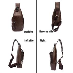 img 1 attached to 🎒 Durable Leather Shoulder Crossbody Backpack: Ultimate Resistance and Style