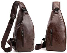 img 3 attached to 🎒 Durable Leather Shoulder Crossbody Backpack: Ultimate Resistance and Style