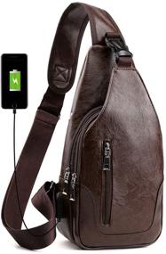 img 4 attached to 🎒 Durable Leather Shoulder Crossbody Backpack: Ultimate Resistance and Style