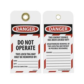 img 4 attached to NMC Lockout Tag LOTAG36 - Enhanced Safety Measures, DANGER