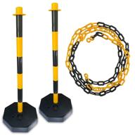 🚧 portable construction stanchion: delineator included for enhanced safety logo