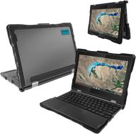 📱 чехол gumdrop droptech для lenovo 300e chromebook (2-го поколения, mtk) - черный, прочный, поглощение ударов, экстремальная защита от падений, идеальный для учеников к-12, учителей, детей логотип