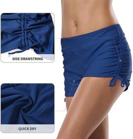 img 1 attached to 🩱 ATTRACO Women's Swim Shorts with Pockets - Solid Board Shorts for Women, Boy Shorts Swim Bottoms