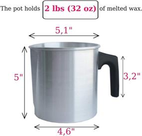 img 3 attached to 🕯️ Efficient CozYours Candle Making Pouring Pot 2 lb & Trivet Mat (1/1 Pack) - Optimal Features for Candle Crafting