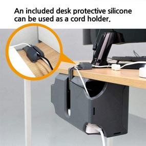 img 2 attached to 💡 TAP-UP Cable Box- Gray: Desk Mounted Cord Organizer for Easy Installation without Drilling Holes into Your Desk
