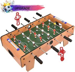 img 4 attached to Portzon Foosball Table and Mini Tabletop Billiard Game Combo - Compact Soccer and Pool Table for Competition Games, Sports Enthusiasts, and Family Fun