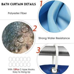 img 3 attached to 🛀 Christmas Shower Curtain Set with 4 Pieces - Waterproof Bath Curtain, 12 Hooks, Toilet Mat, Base Mat, Floor Mat - Festive Holiday Bathroom Decoration (Style B)