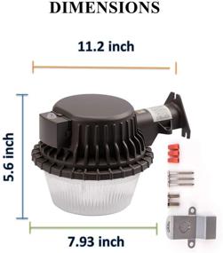 img 3 attached to 🌅 Dusk to Dawn LED Area Light 90 Watts with Photocell Included - Perfect Yard or Barn Lighting | 11,250 Lumens, 5000K | ETL Listed | 800W Incandescent Replacement | 5-Year Warranty