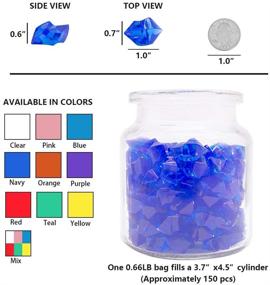 img 3 attached to DomeStar Fake Crystals: 150PCS Acrylic Gems Clear Ice Rocks - Perfect Vase Fillers, Party Table Scatter, Wedding Display