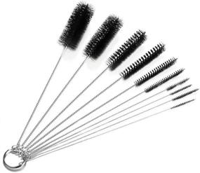 img 1 attached to DXG Cleaning Brushes: 10-Piece Nylon Tube Brush Set for Straws, Glasses, Keyboards, and Jewelry Cleaning - 8.2 Inch Pipe Cleaner Set