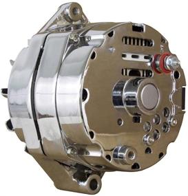 img 2 attached to 🔌 Rareelectrical 110A Chrome Street Rod GM High Output Alternator - Compatible with 1-One Wire Self Exciting Energizing - Efficient Performance Guaranteed!
