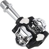 🚵 venzo repacked mtb mountain bike forged 6066 aluminum sealed clipless pedals 9/16" - shimano spd type cleats compatible, easy clip in with sm-sh51 mtb shoes logo