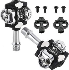 img 2 attached to 🚵 Venzo Repacked MTB Mountain Bike Forged 6066 Aluminum Sealed Clipless Pedals 9/16" - Shimano SPD Type Cleats Compatible, Easy Clip in with SM-SH51 MTB Shoes