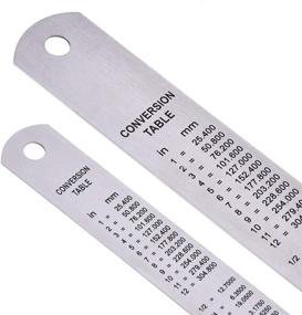 img 2 attached to 📏 Precision Stainless Steel Straight Rulers for Accurate Inch Measurements: Ideal for Testing, Inspecting, and Dimensional Measurements