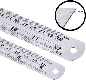 img 3 attached to 📏 Precision Stainless Steel Straight Rulers for Accurate Inch Measurements: Ideal for Testing, Inspecting, and Dimensional Measurements