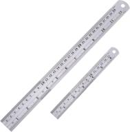 📏 precision stainless steel straight rulers for accurate inch measurements: ideal for testing, inspecting, and dimensional measurements логотип