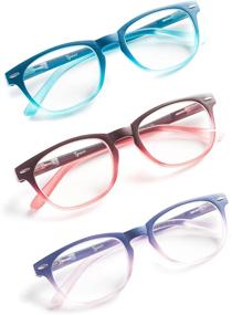 img 2 attached to Colorful Round Womens Reading Glasses