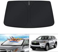 🌞 kust windshield sun shade for toyota highlander 2014-2019 - foldable window sun visor with uv protection, cooler car interior logo