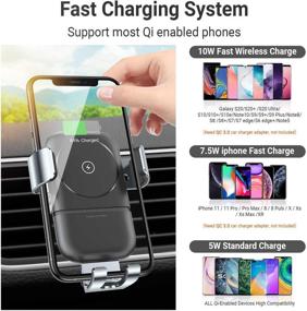 img 1 attached to 📲 TORRAS 2021 Upgrade: Auto-Clamping Wireless Charging Car Mount for iPhone 11 Series/X/XR & Samsung Galaxy S20/S10/S9 Note 20 Ultra10