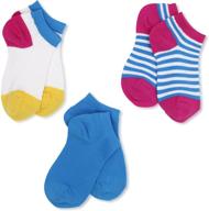 🧦 jefferies socks - color pop low cut socks for little girls (pack of 3) logo