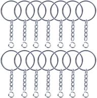 versatile livder 150 pieces split key rings with chain and jump rings - ideal for diy arts and crafts, 1 inch bulk connector logo