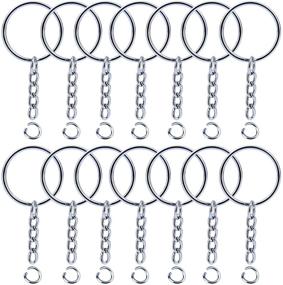 img 4 attached to Versatile Livder 150 Pieces Split Key Rings with Chain and Jump Rings - Ideal for DIY Arts and Crafts, 1 Inch Bulk Connector