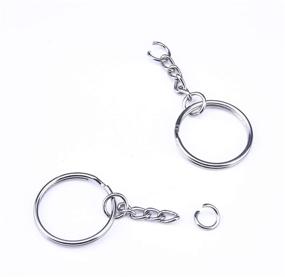 img 1 attached to Versatile Livder 150 Pieces Split Key Rings with Chain and Jump Rings - Ideal for DIY Arts and Crafts, 1 Inch Bulk Connector