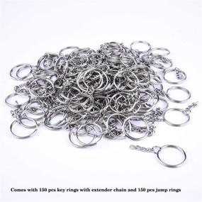 img 3 attached to Versatile Livder 150 Pieces Split Key Rings with Chain and Jump Rings - Ideal for DIY Arts and Crafts, 1 Inch Bulk Connector