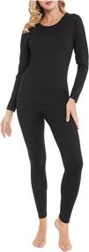 img 4 attached to Optimized for SEO: Winter Warm Women's Ultra Soft Thermal Underwear Long Johns Set - Base Layer for Skiing, Hiking, and more - Top & Bottom