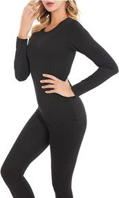 img 2 attached to Optimized for SEO: Winter Warm Women's Ultra Soft Thermal Underwear Long Johns Set - Base Layer for Skiing, Hiking, and more - Top & Bottom