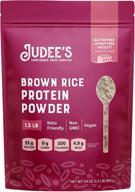 🌿 judee's brown rice protein powder: 80% protein, keto-friendly, vegan, non gmo, dairy-free, gluten & nut free, 21g protein per serving logo