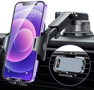 📱 2021 upgraded vanmass phone holder for car: industrial-strength suction cup mount for dashboard, windshield, and air vent - compatible with all iphone & android cell phones (space gray) logo