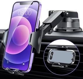 img 4 attached to 📱 2021 Upgraded VANMASS Phone Holder for Car: Industrial-Strength Suction Cup Mount for Dashboard, Windshield, and Air Vent - Compatible with All iPhone & Android Cell Phones (Space Gray)