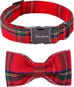 img 4 attached to Stylish & Comfortable Bowtie Collars for 🎀 Dogs & Cats - Perfect Christmas Pet Gift!