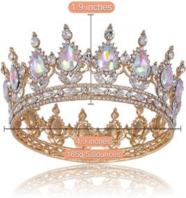 img 1 attached to 👑 Luxurious Crystal Princess Crowns and Tiaras for Little Girls - Perfect for Birthdays, Prom, Costume Parties, and Queen Rhinestone Crowning